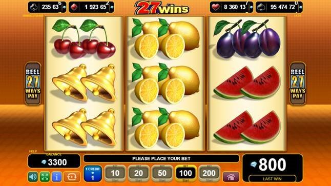 27 Wins slot feature