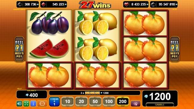 27 Wins slot feature