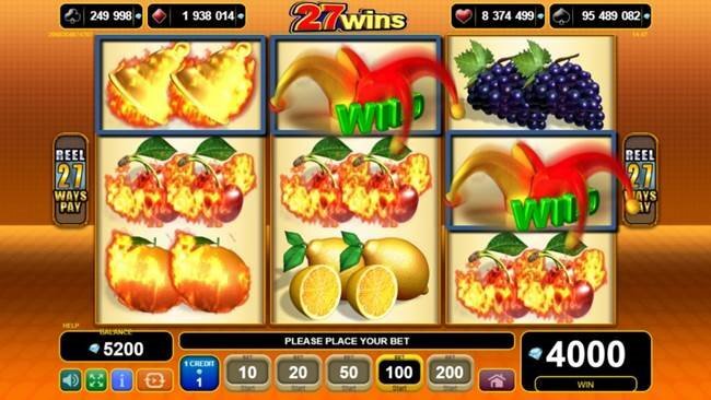 27 Wins slot feature