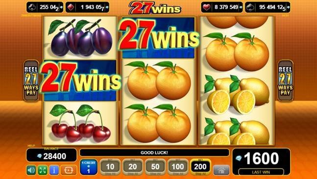 27 Wins slot feature