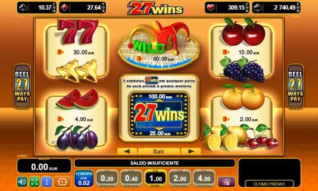 27 Wins slot feature