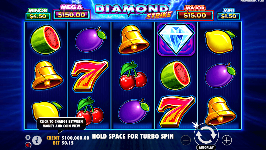 Símbolos da slot Diamond Strike