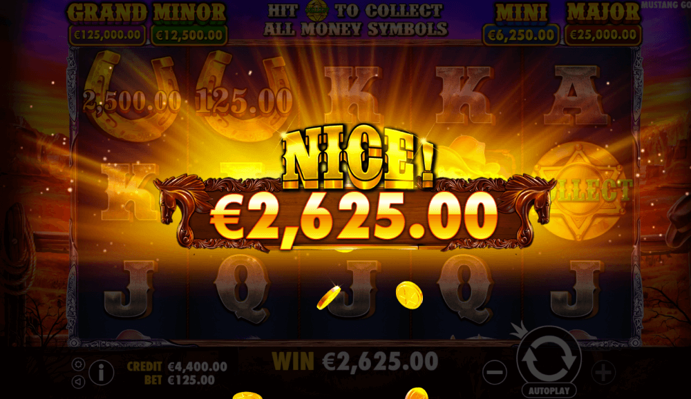 Pr&eacute;mio da Slot Mustang Gold