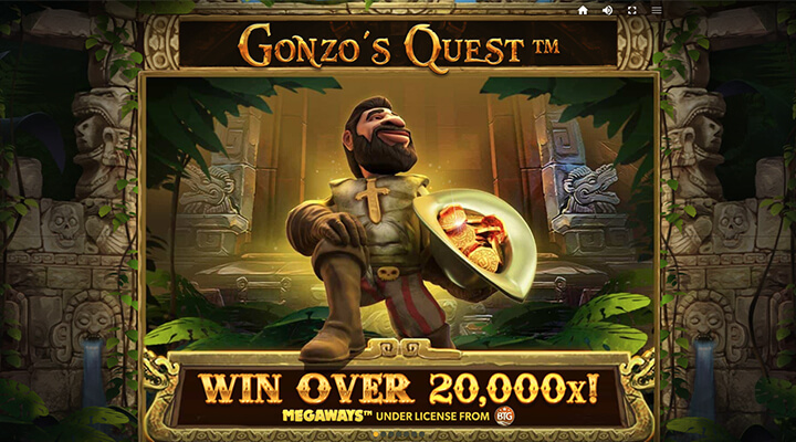 Gonzo's Quest Slot Spieloberfl&auml;che