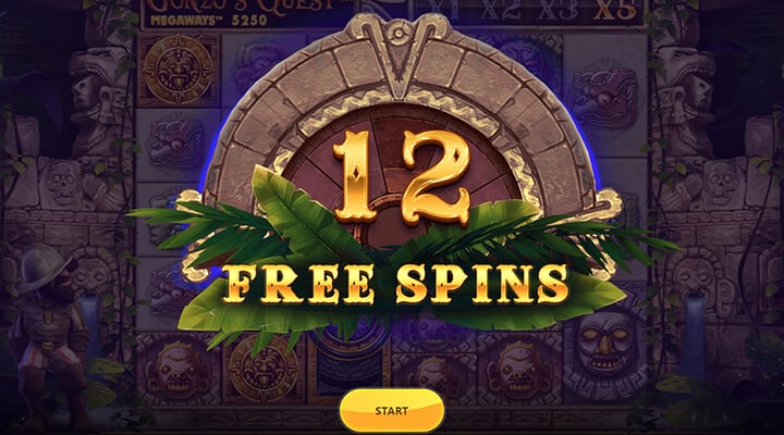 Gonzo's Quest Slot Spieloberfläche