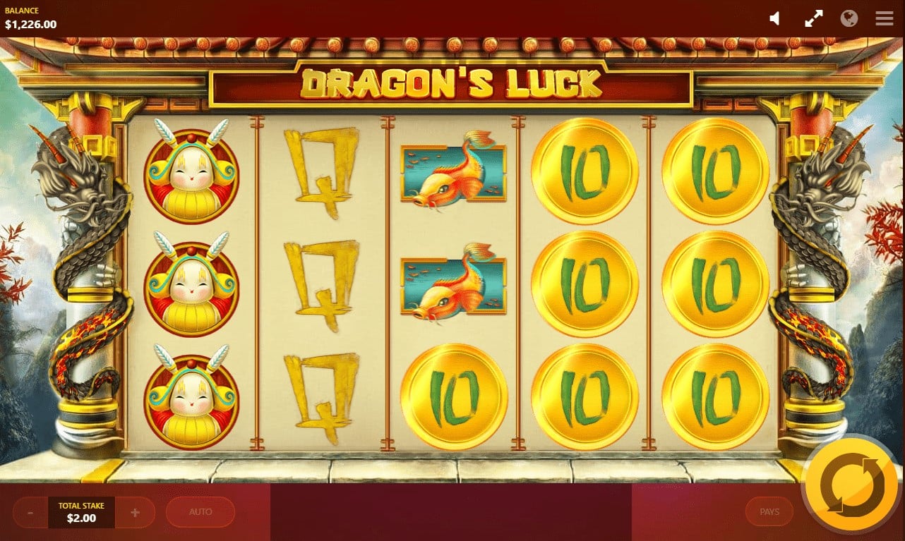 Dragon's Luck Slot Spieloberfl&auml;che