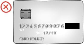 Credit Card Sample Photo for Verification