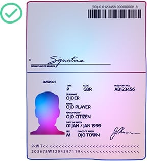 Proof of ID Sample for Verification