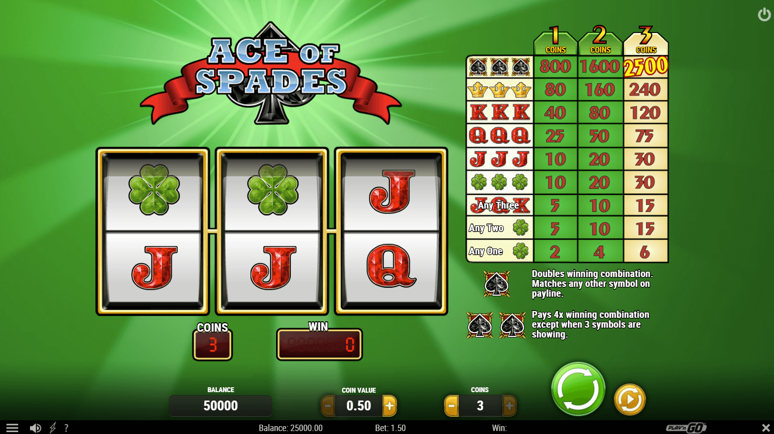 Ace of Spades Slot Game | 50 Free Spins | PlayOJO