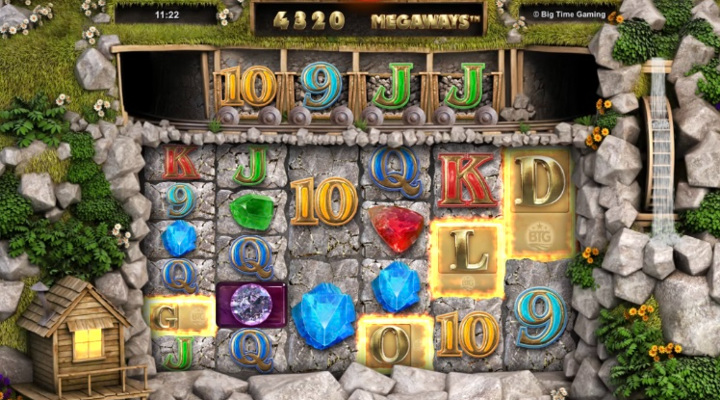 A screenshot of the Bonanza online slot machine by Big Time Gaming
