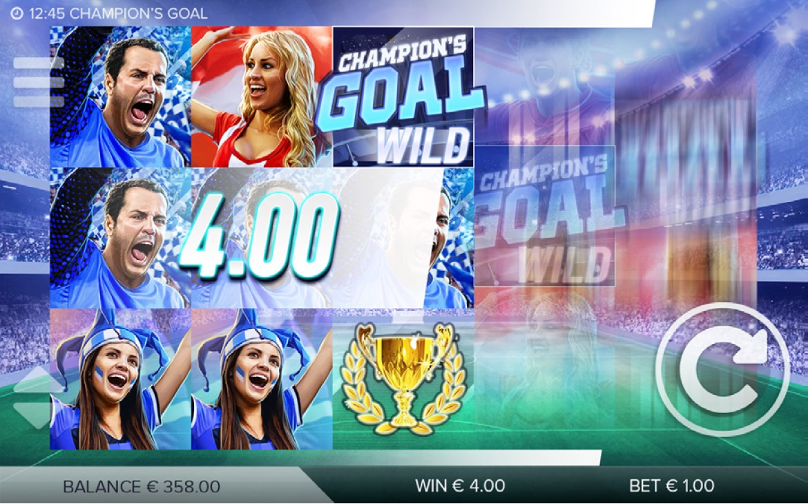 Striking Win Lines feature from Champions Goal online slot 