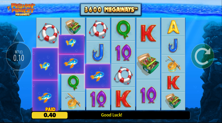 the fish symbols can be collected from any position during the free spins whenever the angler appears on the reels. However, they can be won as regular symbols during the base game too.