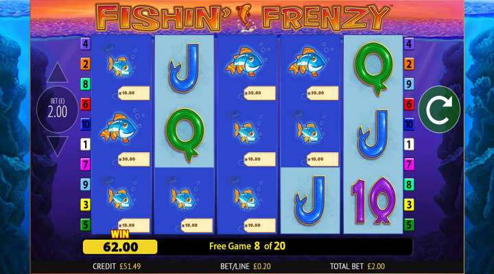 Fishin Frenzy Slot Screenshot