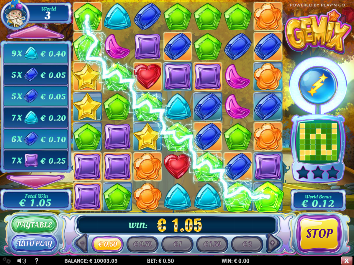 Gemix slots game gives you Crystal Charge
