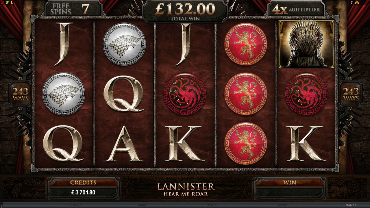 Game of Thrones slots game - the Aeron chair