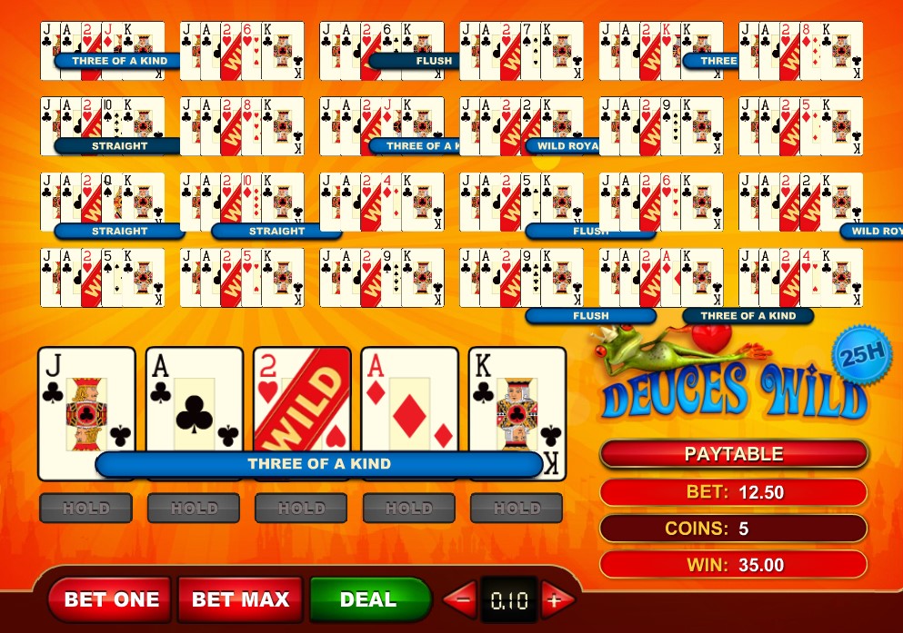 25-hand GVG video poker game