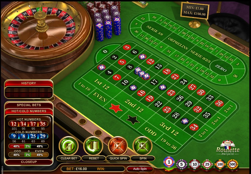 GVG French Roulette Pro Special online casino game