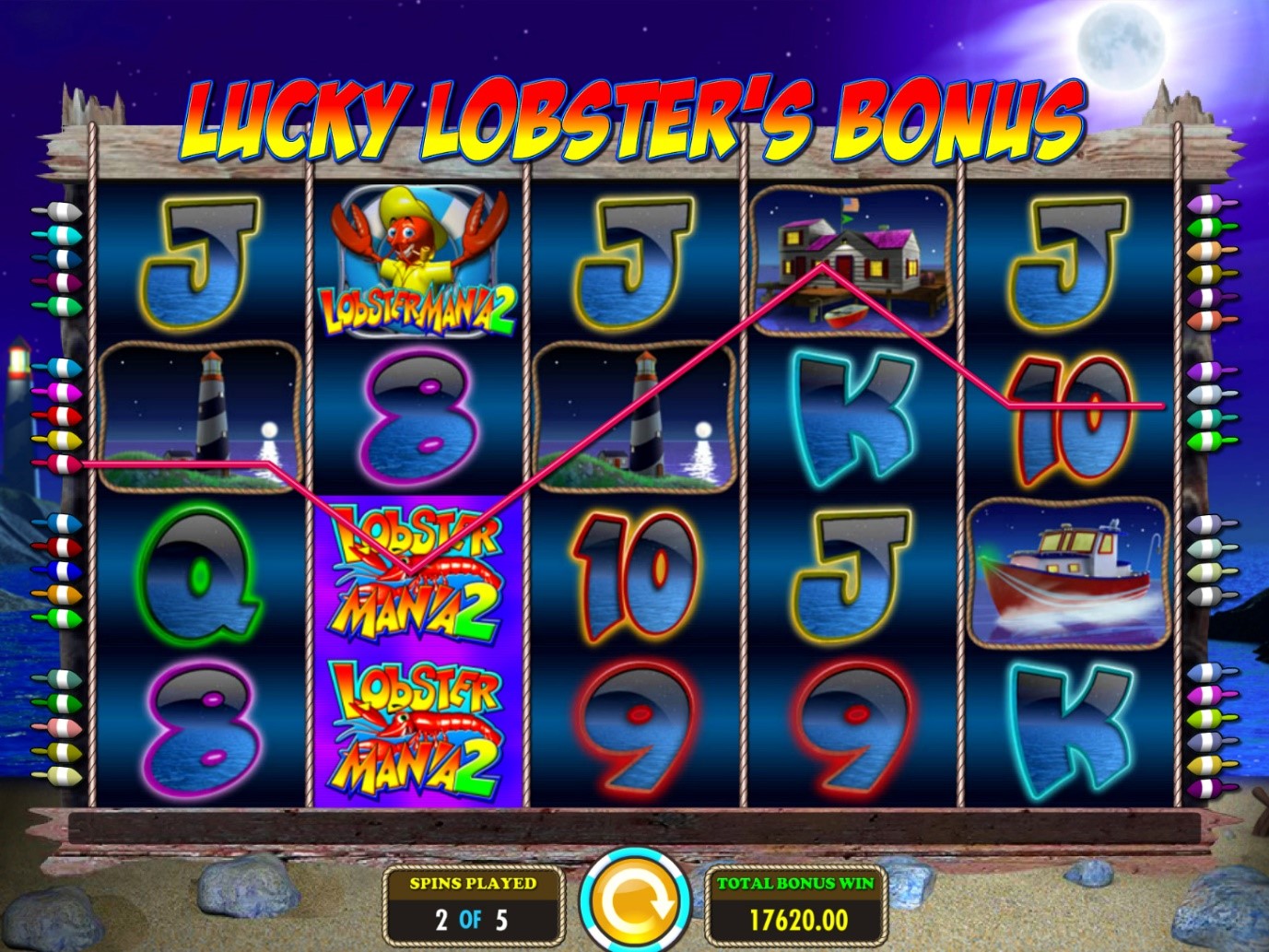 Free Spins game from IGT’s Lucky Larry’s Lobstermania 2 online slot game