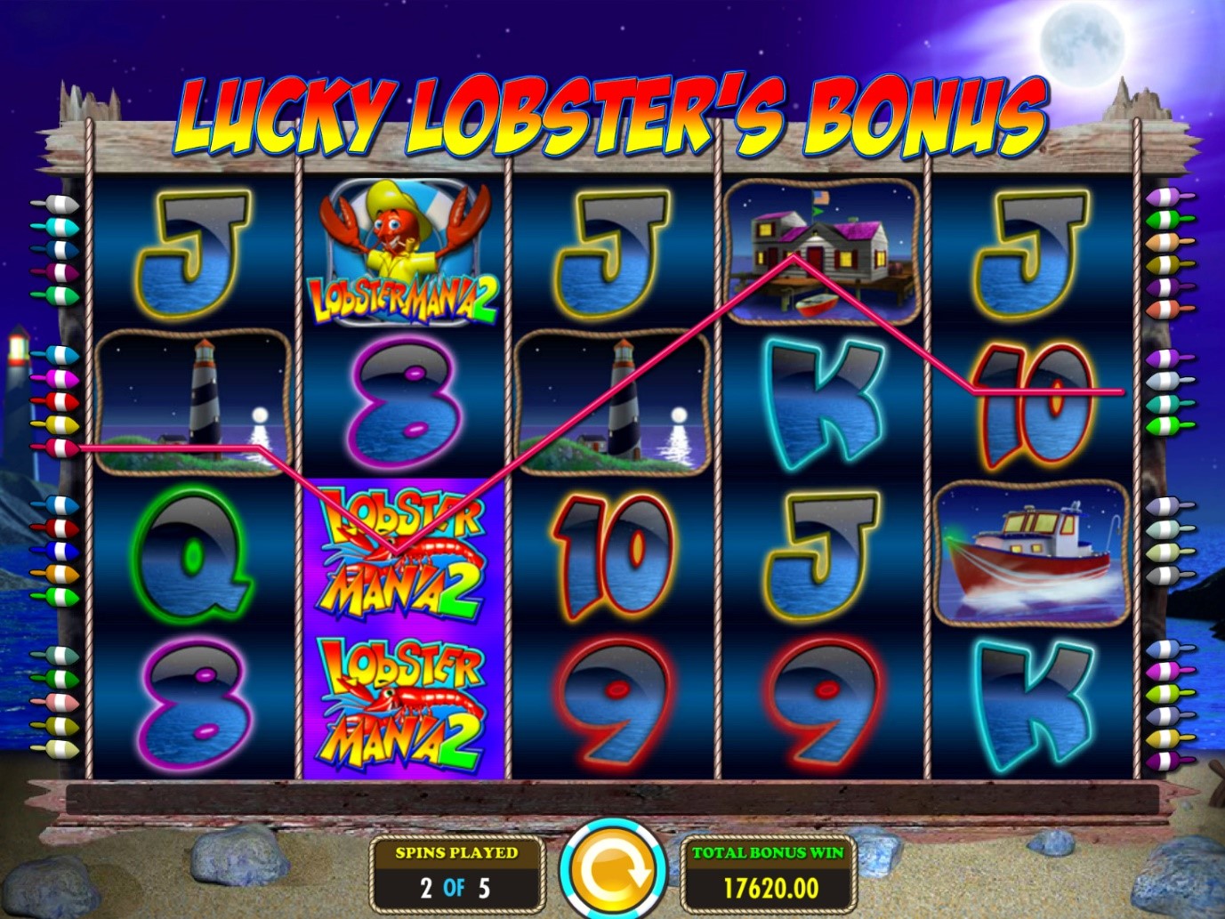 Free Spins game from IGT’s Lucky Larry’s Lobstermania 2 online slot game