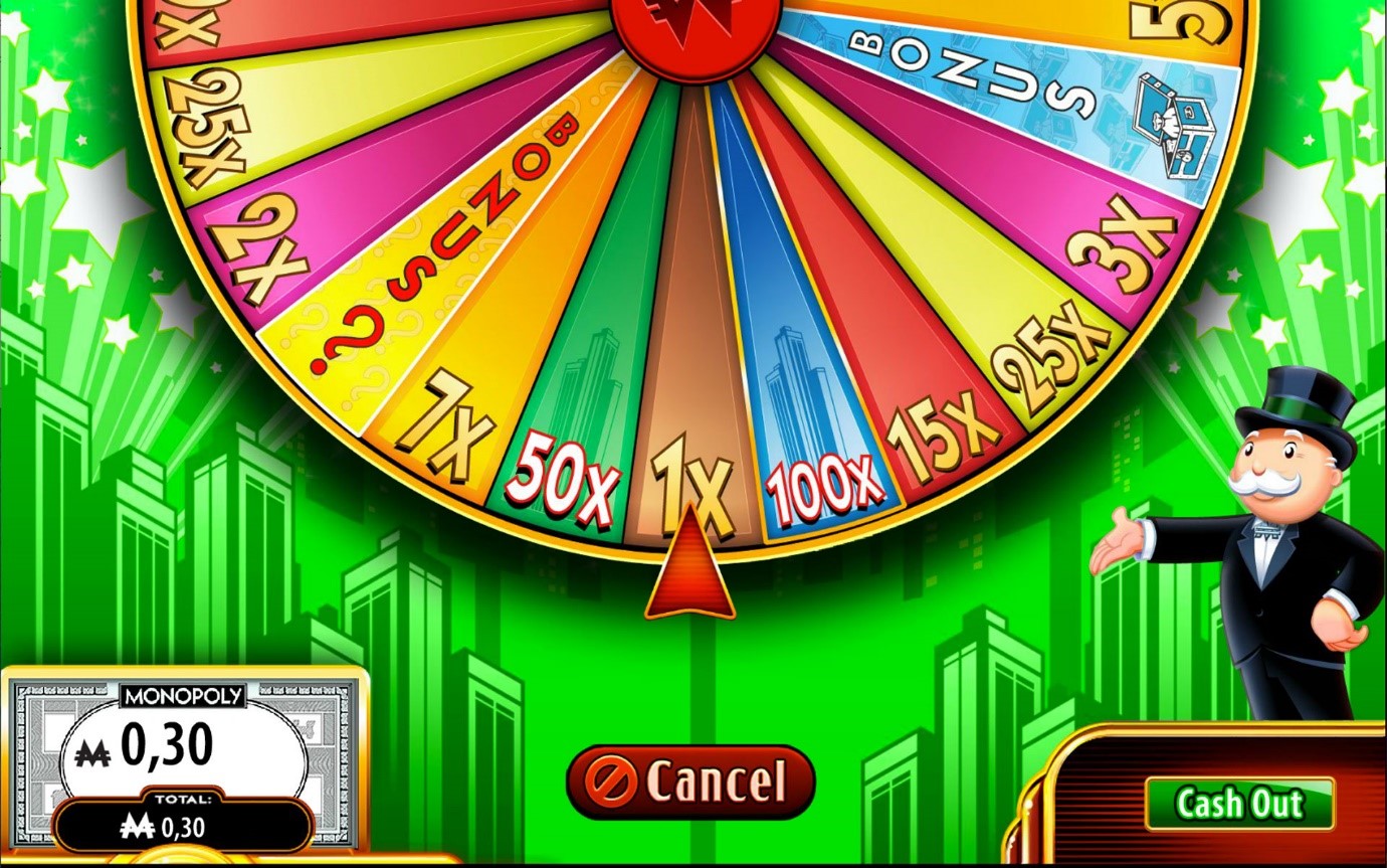 try the Wheel Bonus Super Monopoly Money slots game