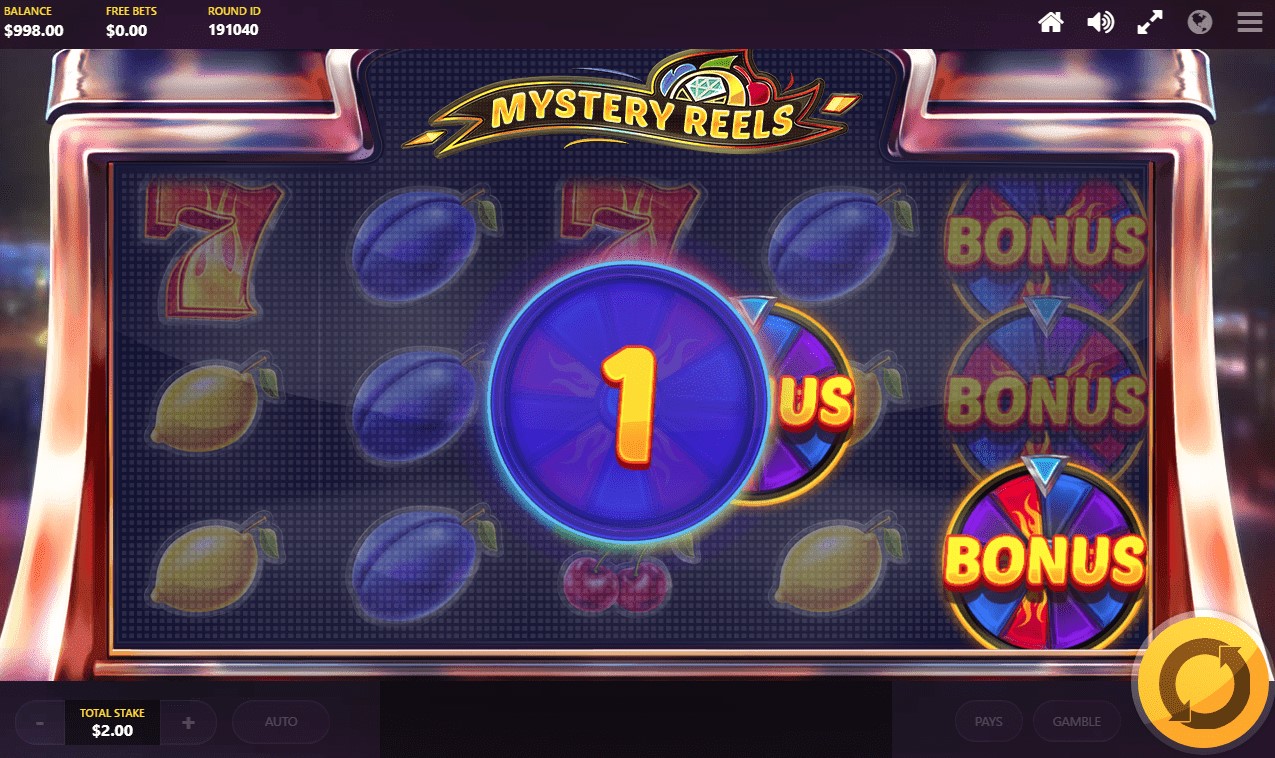 Bonus feature triggered during Mystery Reels online slot