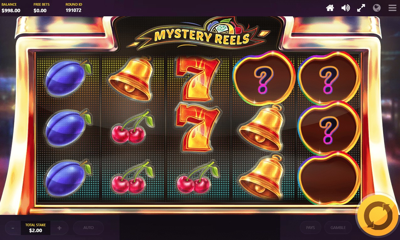 Mystery symbol feature displayed during Mystery Reels online slot spin