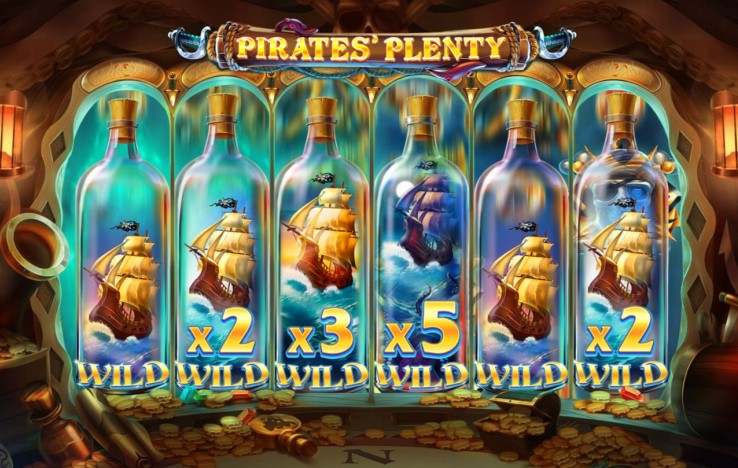 Wild Ships feature from Pirates Plenty The Sunken Treasure slot machine