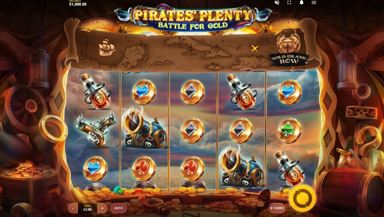 Play Pirates’ Plenty Battle For Gold slot online at PlayOJO