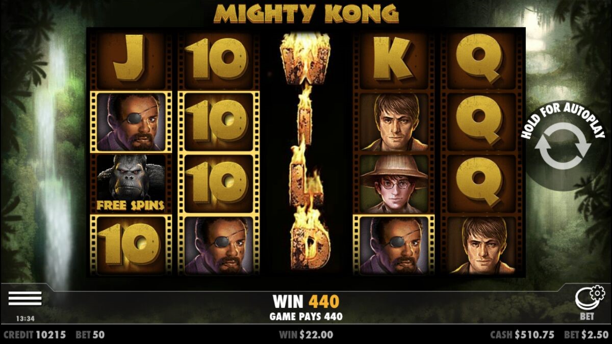 Might Kong online slot with expanding Wild symbol