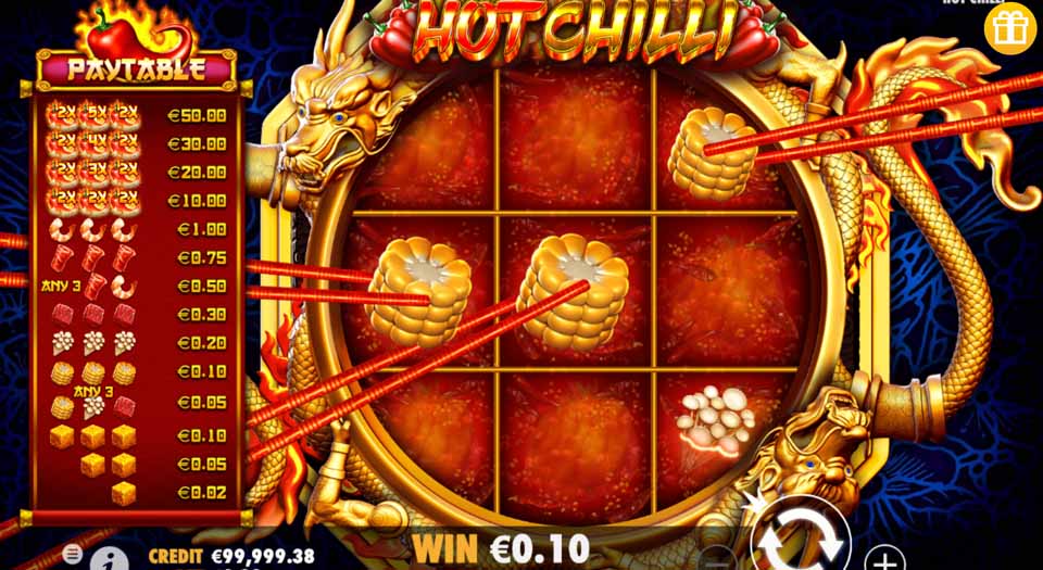 Big win screen from Pragmatic Play’s Hot Chilli online slot