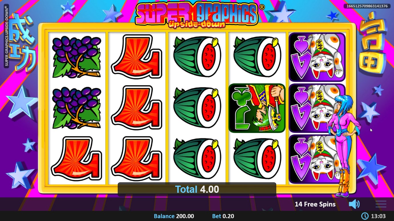Super Graphics Upside Down video slot by Realistic Gaming