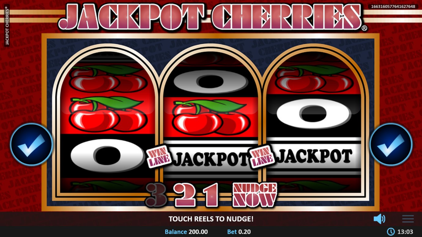 Nudge feature of Jackpot Cherries classic slot at PlayOJO