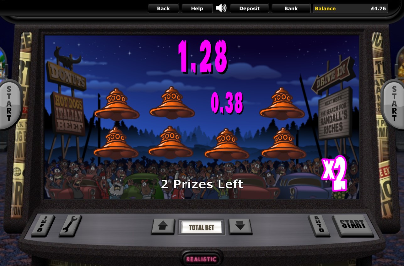 Prize picker game from It Came From The Moon online slot