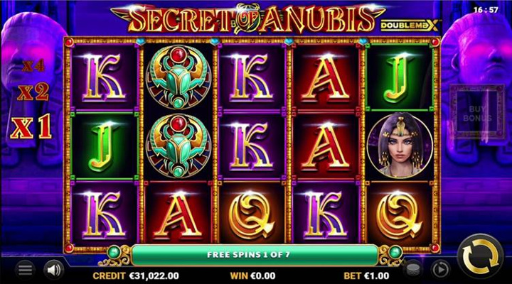 Secret of Anubis Slot Screenshot