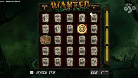 Great Train Robbery of Wanted Dead or a Wild slot feature screenshot
