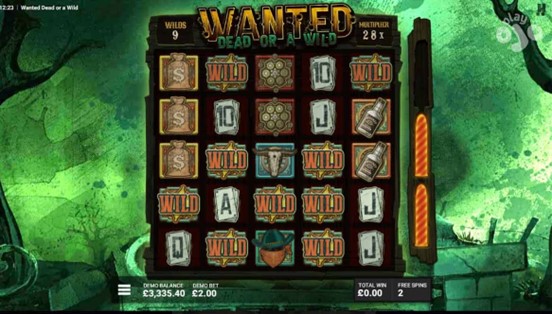 Wanted Dead or a Wild slot feature screenshot