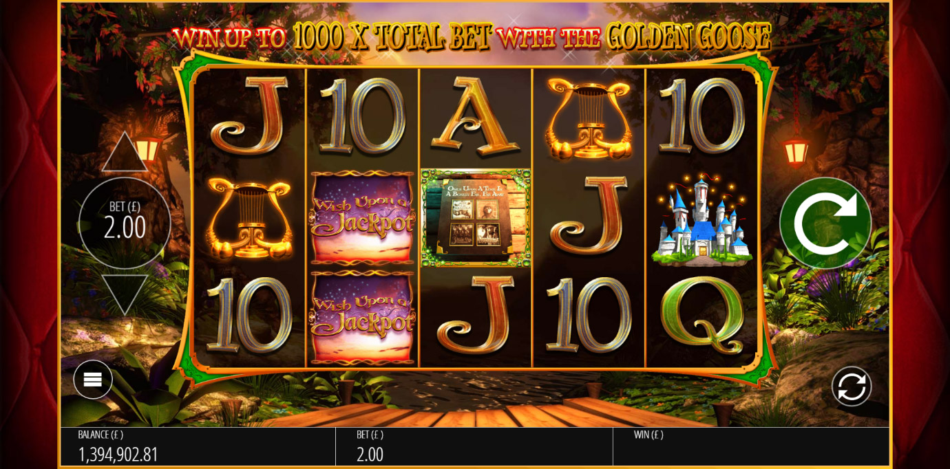 Screenshot of base game from Wish Upon a Jackpot slot game