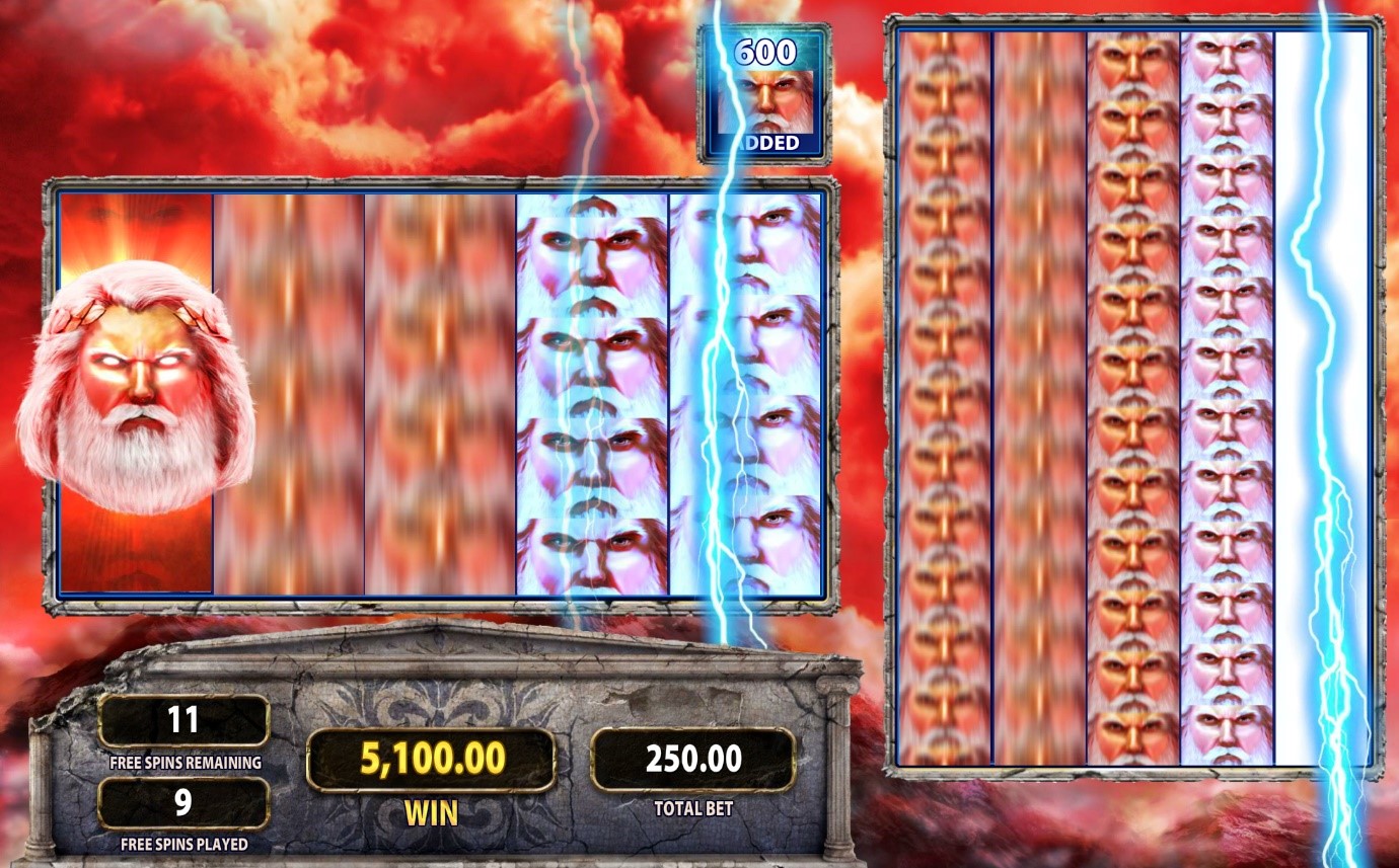 Big win on Zeus 1000 online video slot with Colossal Reels feature