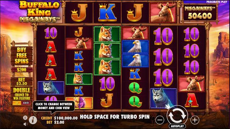 Buffalo kings Megaways slot features