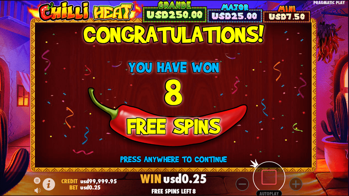 Chilli Heat Slot Free Spins