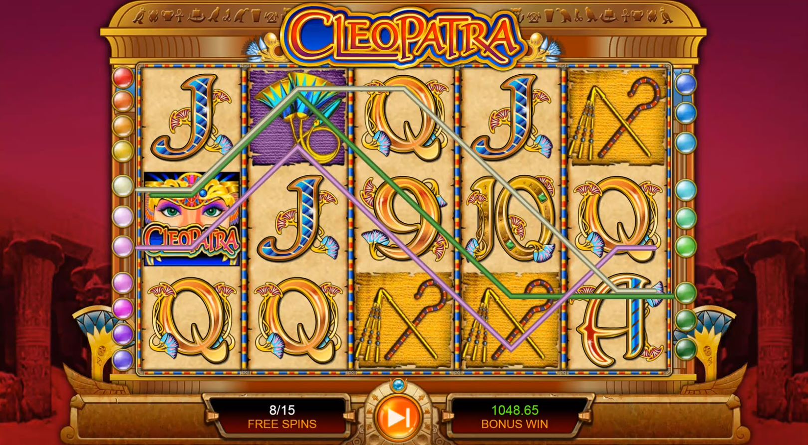 Cleopatra Slot Bonus Win