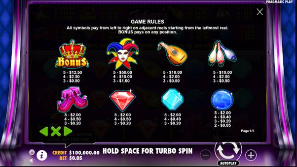 Joker’s Jewels slot features