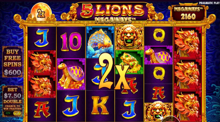 Bonus Wild machine à sous 5 Lions Megaways