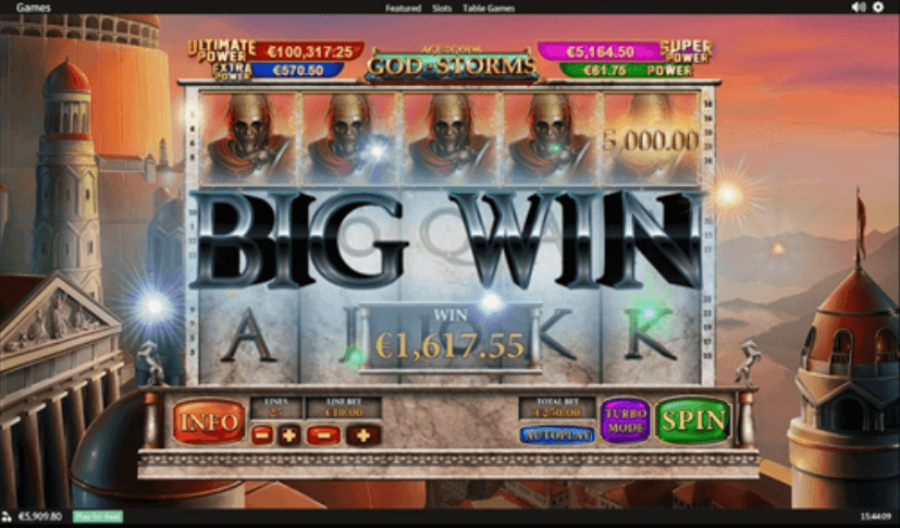 Age of the Gods slot big win