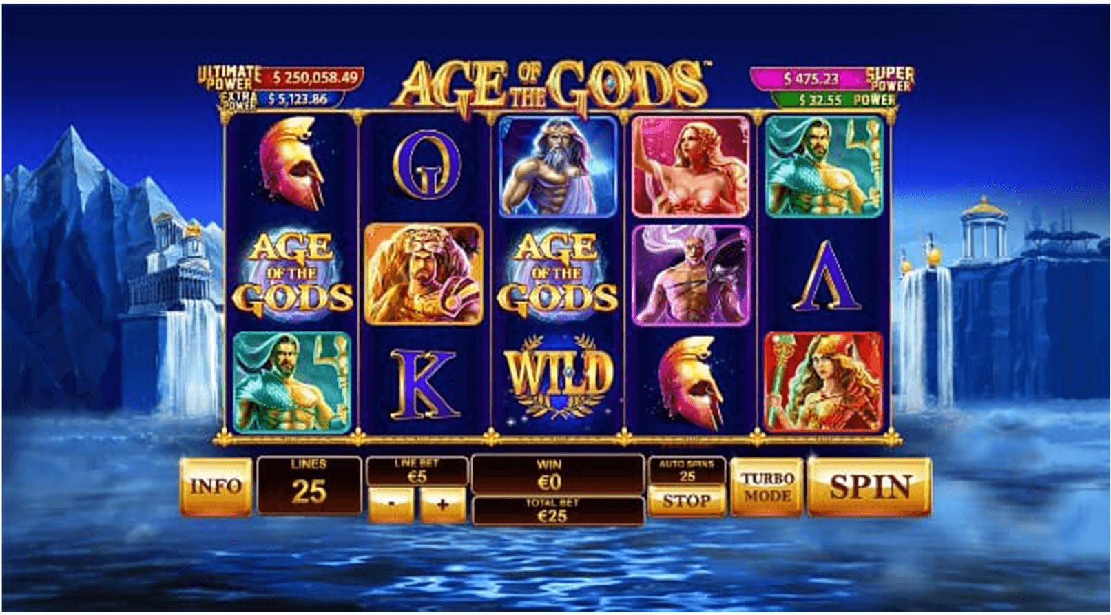 Age of the Gods slot features