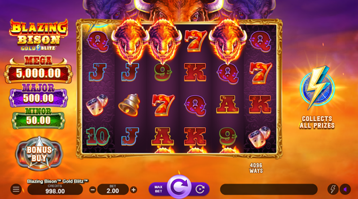 Fonctionnalités Blazing Bison Gold Blitz Machine à sous
