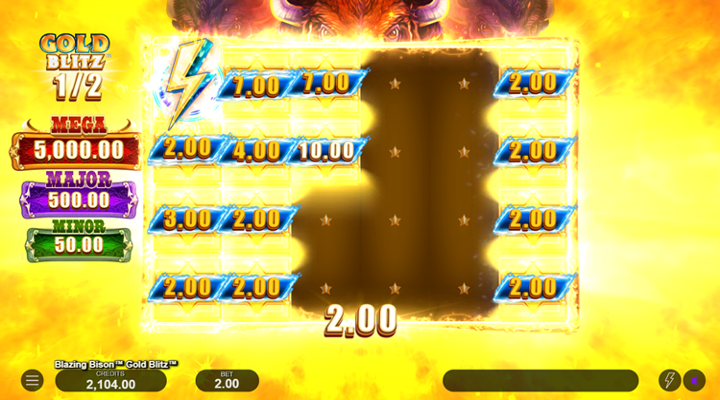 Bonus et gains machine à sous Blazing Bison Gold Blitz