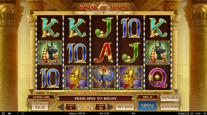 Book of Dead Slot Screenshot