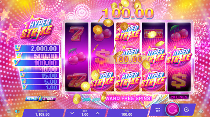 Hyper Strike machine à sous