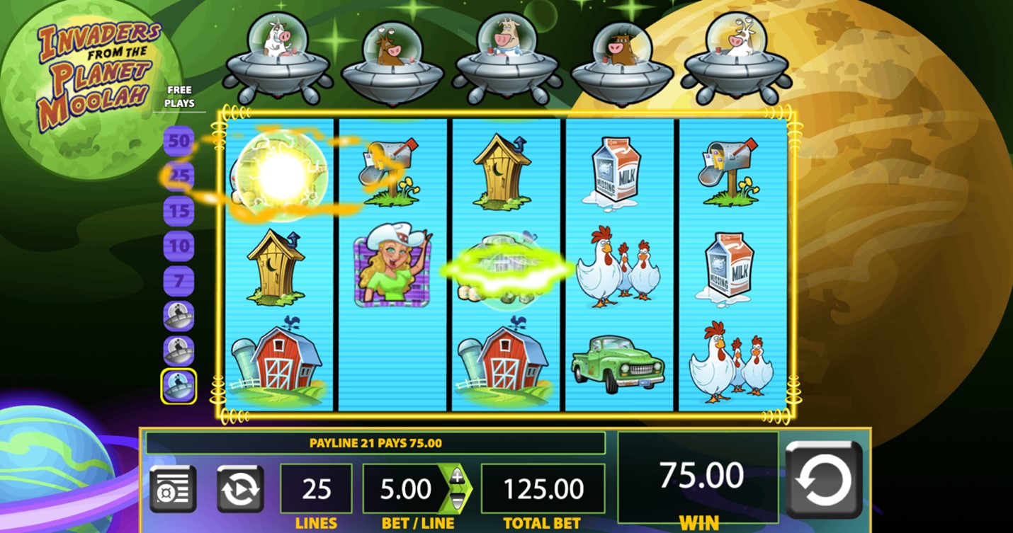 Invaders from Planet Slot Screenshot